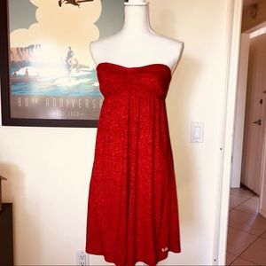 Billabong Red Strapless Coverup